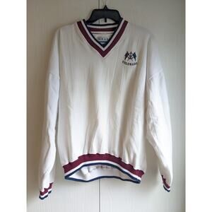 Vtg 90s Gear Men's Colorado Logo Embroidered V-neck Long Sleeve Sweater Size XL